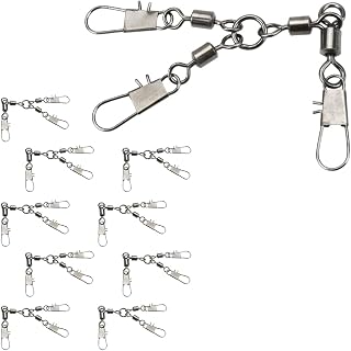 タコエギ スナップ 10個セット ダブル仕様 強度 40kg 釣り具 仕掛け サルカン スイベル スクリュー機能 蛸釣り