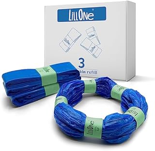 LillOne 3 bardzo długich 7-warstwowych wkładów do kosza na pieluchy - kompatybilne z Maialino Foppapedretti Angelcare Tommee Tippee Twist & Click Simplee Tec LitterLocker - Opakowanie z 3 wkładami
