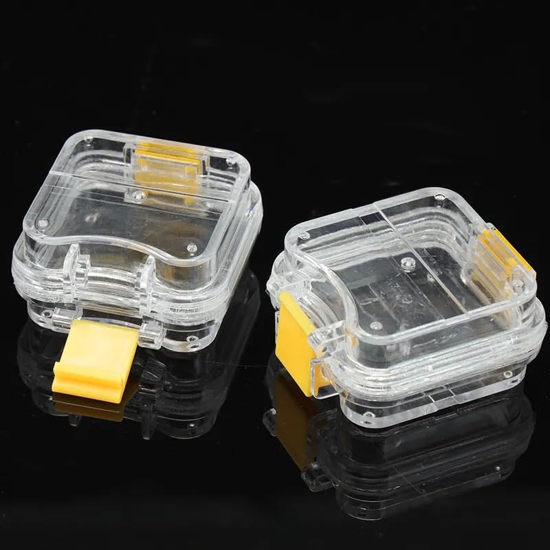 Caja de Corona pequeña con película Flexible Transparente, Material de Herramienta Dental de plástico, Almacenamiento Interno, 10 Uds.