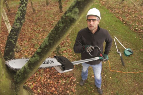 Bosch AMW 10 SG Mehrzweckwerkzeug mit Hochentaster-Aufsatz