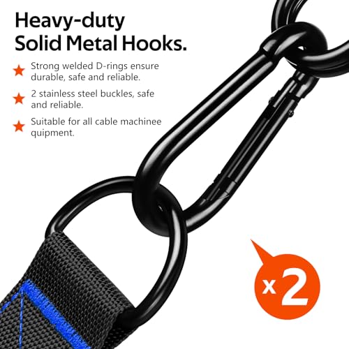 Image of Exercise Handles, Cable Machine Handles for Gym Cable Attachments Training | 2 Pack Heavy Duty Handle with Non Slip Grip for Cable Machines, Pull Down Workouts, Resistance Bands and Home Gym Equipment