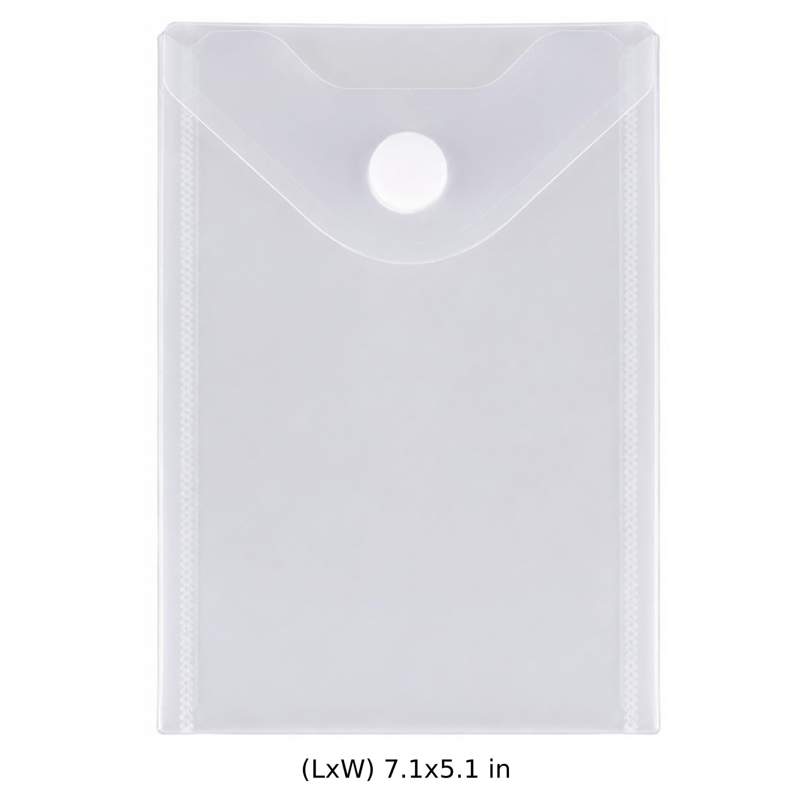 40 buste portadocumenti in plastica trasparente, formato A7, 18 x 13 cm, con chiusura in , impermeabili, per ricevute, carte, contanti, ufficio