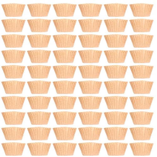 TOMETURE 1000 Capacillos de Papel para Muffins Redondos de Papel Kraft, Resistentes y Convenientes, Ideales para Mini Muffins y Dulces en Diversas Ocasiones
