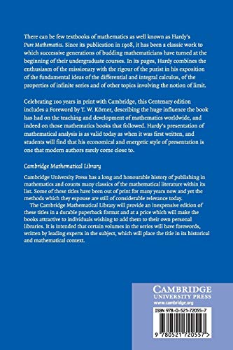 A Course of Pure Mathematics Centenary edition (Cambridge Mathematical Library) - Image 2