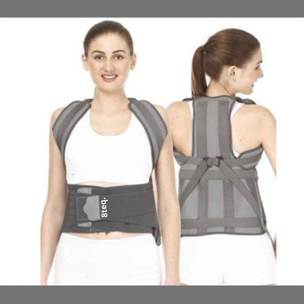 8teq Premium Posture Corrector Taylor Brace | Dorso Lumbar Spinal Support Belt | Lower and Upper Back Pain Relief | Magnetic Back Brace for Men & Women (Size XL- XXL)