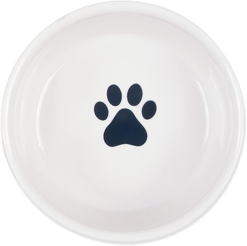 Miniatura 2 de Bone Dry Cuencos de cerámica para gatos, aptos para microondas y lavavajillas, juego pequeño, 4.25 x 2, azul marino, 2 unidades