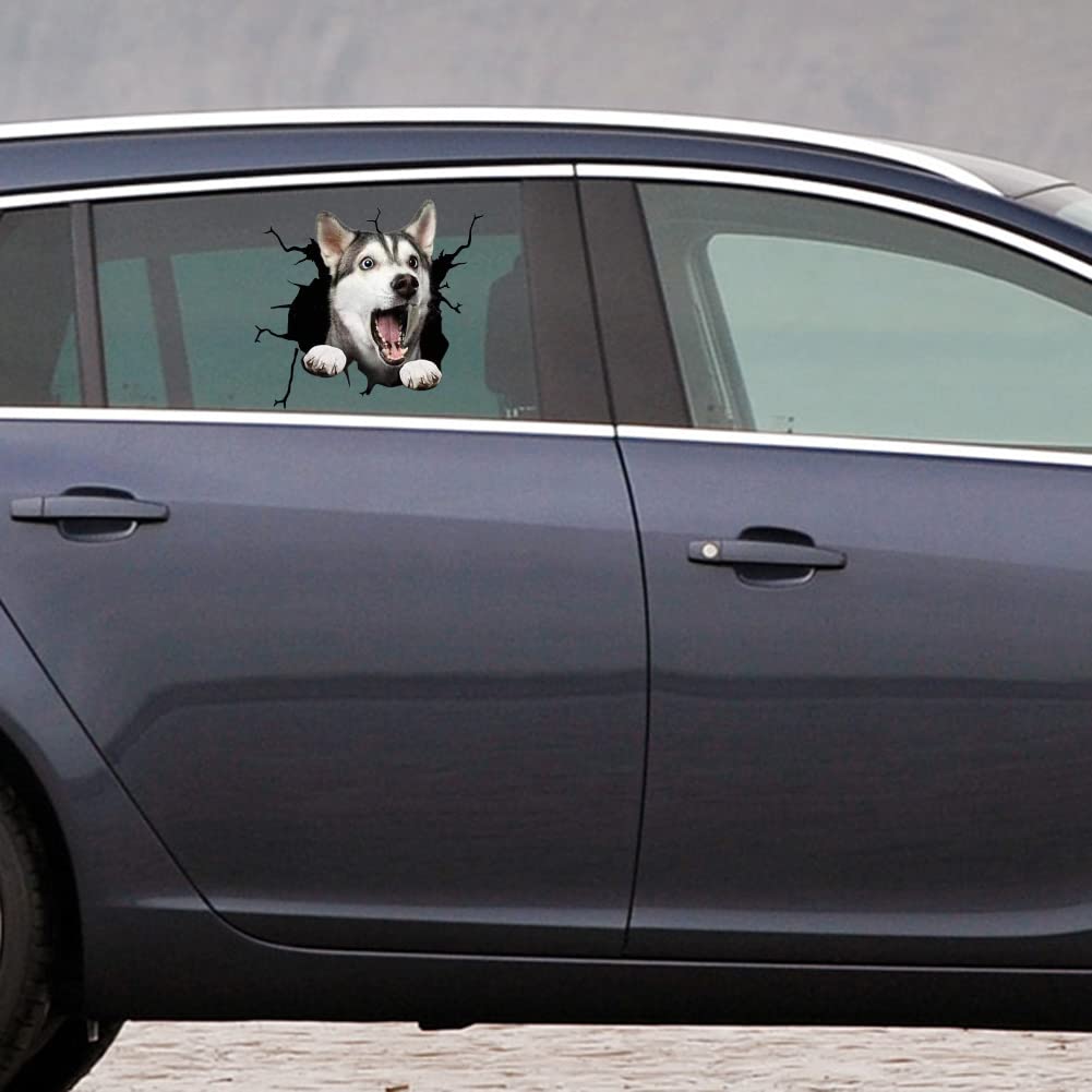 Adesivo Auto Bulldog Francese - Decalcomania Impermeabile 3D Per Vetri
