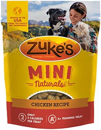 Zuke’s Mini Naturals Soft Dog Treats for Training, Soft and Chewy Dog Training Treats with Chicken Recipe