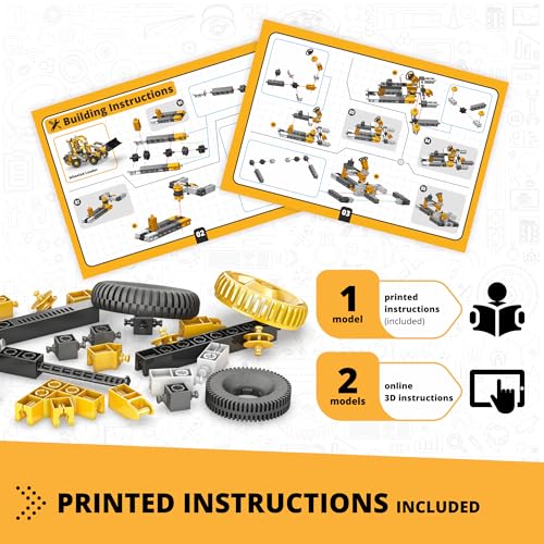 Engino: Creative Builder - 3-in-1 Wheeled Loader - Multimodel Vehicle Brick Set, Machinery Series, Snap Assembly, Engineer Construction, STEM, Kids 6+ by Engino - Used condition - Image 3