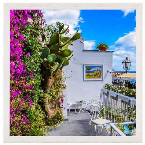 12x12 Wood Frame White Modern Natural Woodgrain 12x12in Picture Frame Rustic Wooden 12 x 12 inch Gallery Wall Photo Poster Frame with HD Plexiglass Horizontal Vertical Wall Mounting Display 1pcs