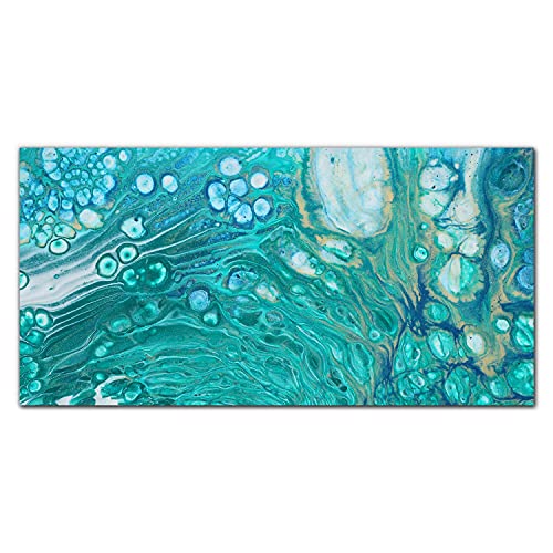Tableau en verre trempé 100x50cm avec une impression sur verre d'une abstraction de l'eau