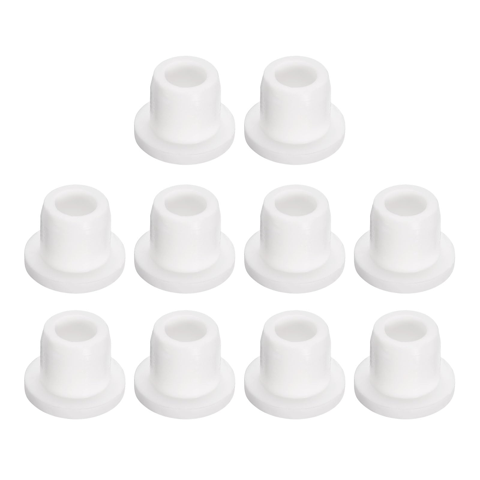 uxcell 10 Pieces White Plug Holes, T10 Waterproof Rubber Button Plug for 10mm / 0.39" Hole