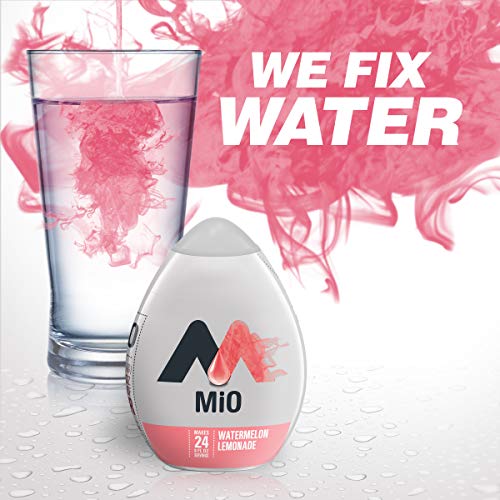 Image of MiO Watermelon Lemonade Naturally Flavored Liquid Water Enhancer (12 ct Pack, 1.62 fl oz Bottles)