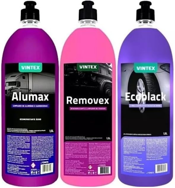 REMOVEX, ALUMINUM CLEANER, ECOBLACK 1.5L EACH – 3-PIECE DETAILING KIT