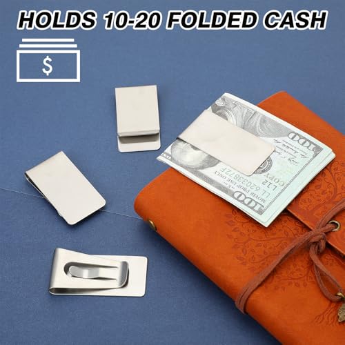6 Pack Money Clip Men Stainless Steel Slim Cash Holder Credit Card Holder Minimalist Money Clips Pocket Wallet Clip Business Card Accessories3