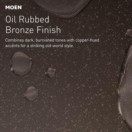 Moen Eva Grifería para Bañera Tipo Romana con Dos Manijas y Alcachofa de Mano Acabado Bronce Aceitado, Modelo T944ORB miniatura 3