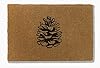 Fab Habitat Extra Thick Doormat - Handwoven, Durable - Natural Coir - Entryway, Front Door, Porch, Patio - Nature Lover Pine Cone Black/Natural (24" x 36" Thick) #2