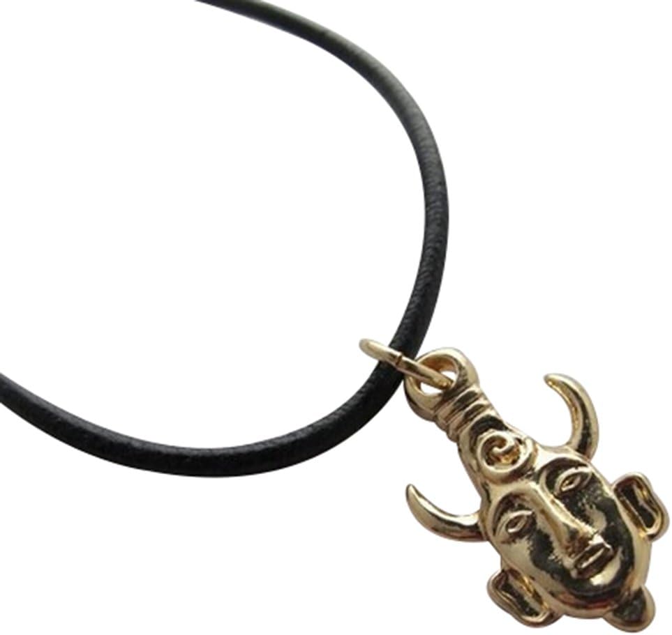 eKingstore Fashion Supernatural Dean Winchester Mask Amulet Demon Pendant Necklace(Golden)