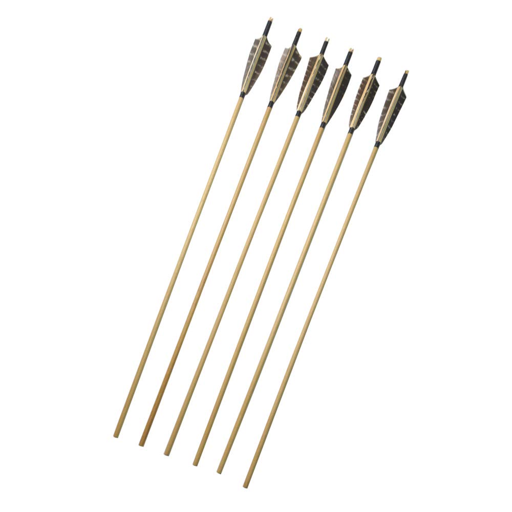 12 Frecce In Legno TY Archery 32 Pollici | Con Piume Naturali Per Arco Ricurvo E Lungo - Foto 12