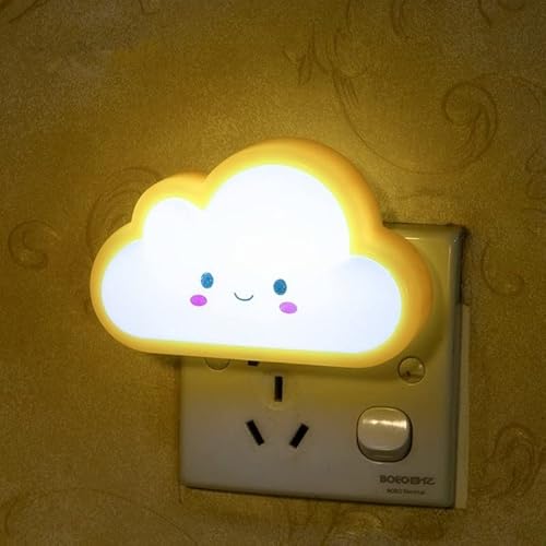 Abajur de Tomada Nuvem LED Colorido (Rosa)