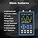 Digital Oscilloscope, DSO2512G 2.8 Inch Portable Digital Oscilloscope 120M Bandwidth Dual Channel Oscilloscope Signal Generator Spectrum Analysis for The Maintenance and R&D Education Industry