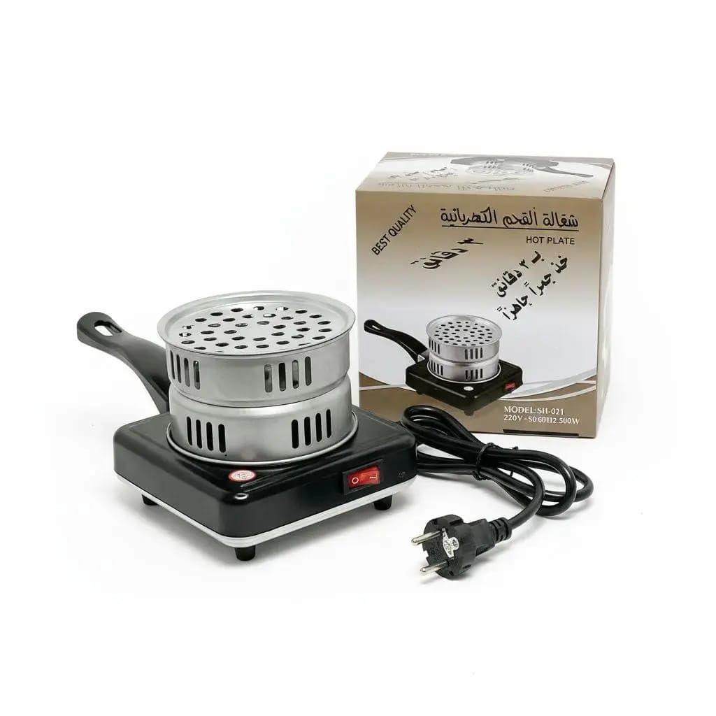 Charcoal Burner Hot Plate Sigdi Handle Sigdi Instant Heat Coal Electric coal Burner Hot Plate - 500W Instant Heater Stove For Charcoal, Coffe & Tea Heater-image-37