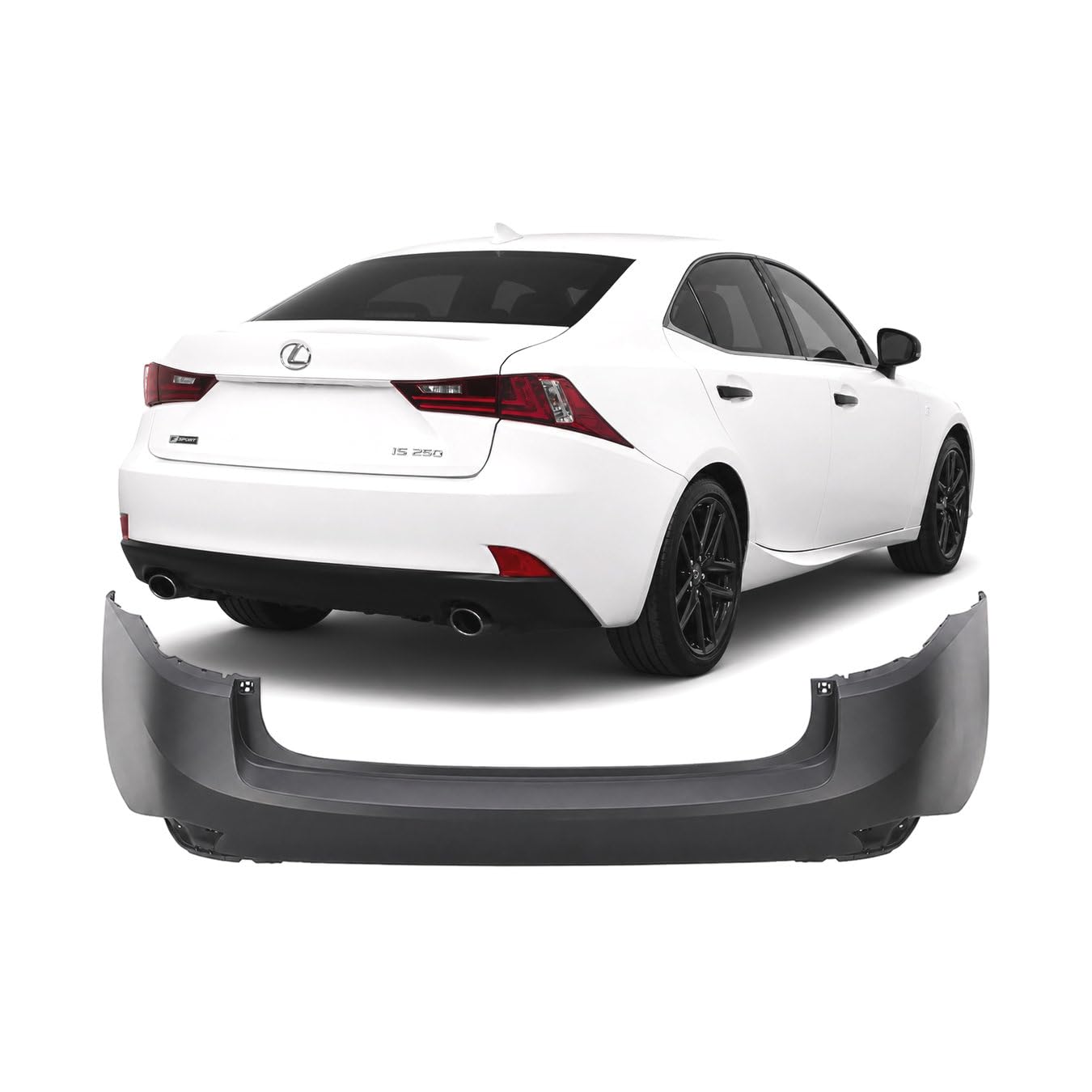 FitParts Compatible with Lexus IS250-350 2014–2016 Rear Bumper Cover