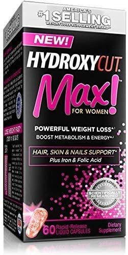 Hydroxycut Max! Made for Women Weight Loss, Enhanced Energy and Focus, 60 Count
