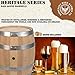 2.5 Gallon Oak Barrel - Wooden Whiskey Barrel Wine Barrel (10 Liter) For The Home Brewer, Distiller, Wine Maker - New American Oak Barrels for Aging Whiskey, Bourbon, Mead (HERITAGE SERIES)