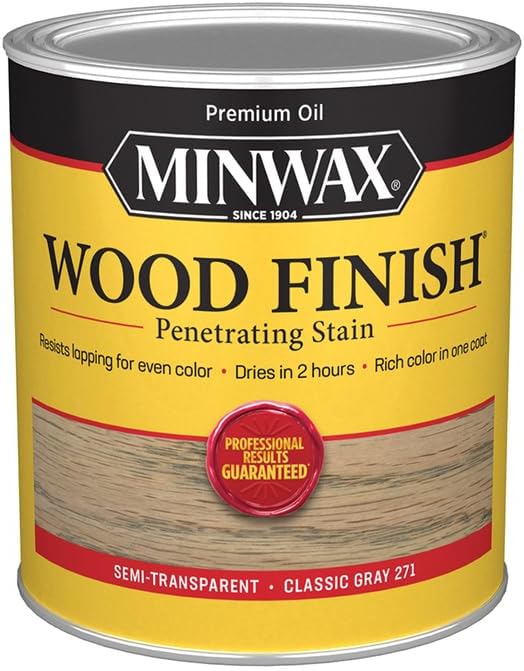 4-Pack of 1 qt Minwax 70048 Classic Gray Wood Finish Penetrating Oil-Based Wood Stain
