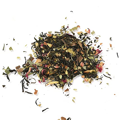 Exalte Tea Kashmiri Kahwa Tea Green Tea 100%Natural Spices -Loose Leaf For Everyday Wellness-Low Caffeine, Blend Of Darjeeling Green Tea, Almonds, Cardamom, Cloves, Cinnamon, Rose Petals (1.76 Ounces) #TOP2