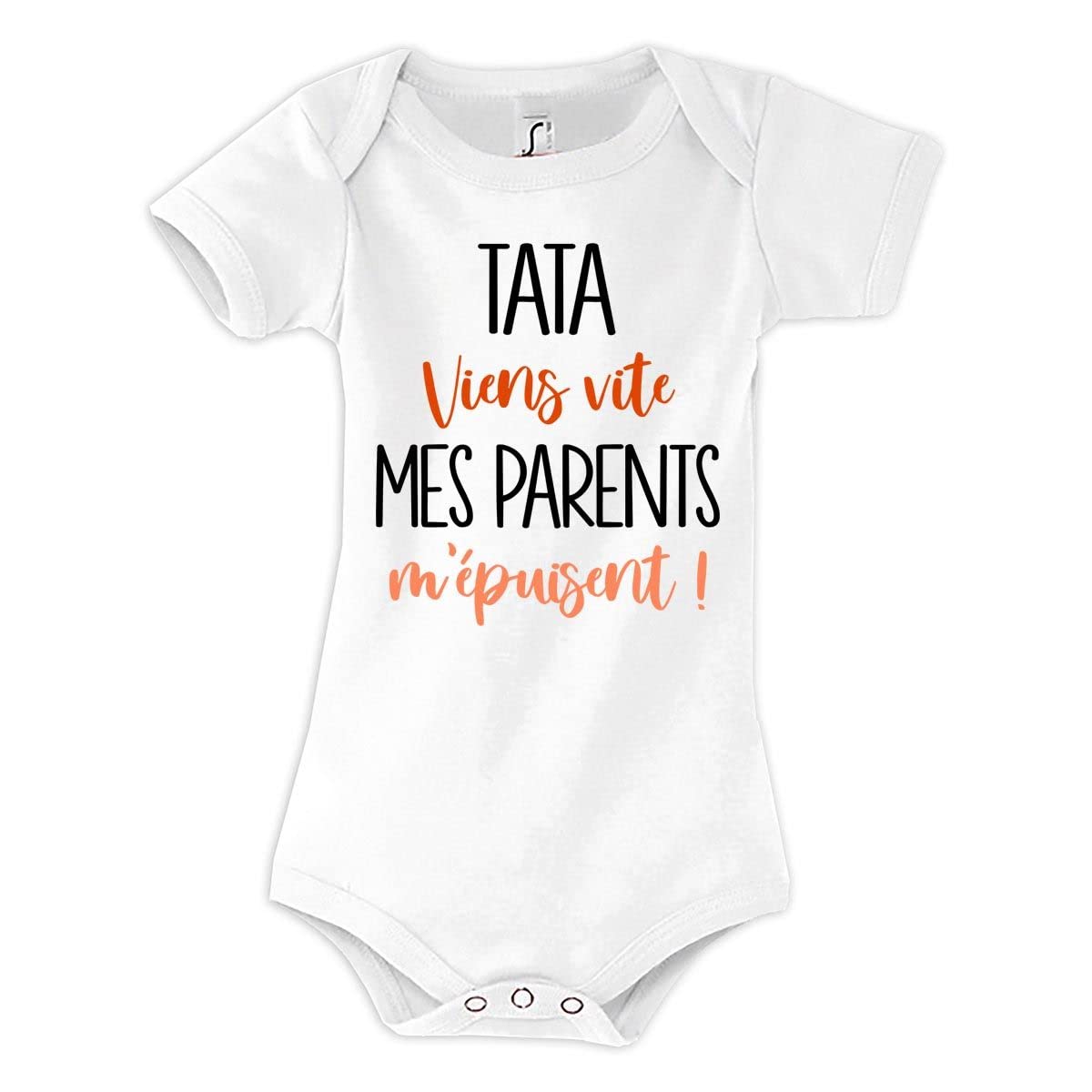Body Bébé Lalasol "Tata Et Moi" - Cadeau Naissance/Noël/Anniversaire - Imprimé En France - 100% Coton
