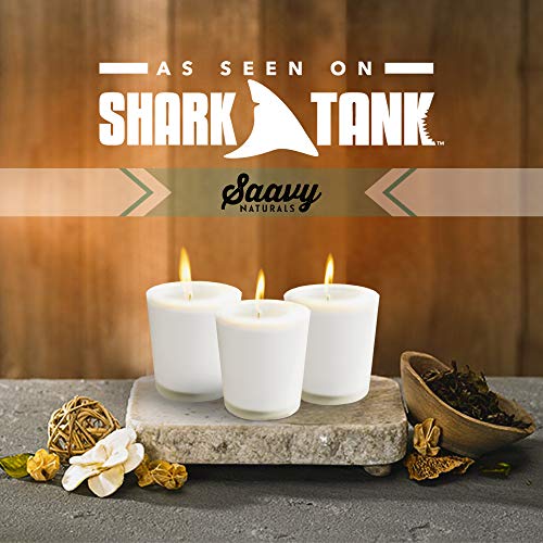 Saavy Naturals Coconut Oil Scented Candle | Organic Wax for Clean Burn, No Chemicals or Toxic Smoke