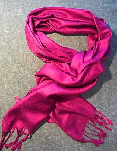 Faux Pashmina Shawl (Fuchsia)4