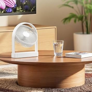 Portable Portable Ultra-thin Desktop/Office/Bedroom fan 2000 mAh White