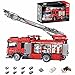 YOKES Technik Feuerwehr LKW mit 6 Motoren, 5133 Teile Technik Ferngesteuert Feuerwehrauto mit Kranarm Modell Bausatz Kompatibel mit Lego Technik