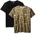Mossy Oak Men's 2 Pack Assorted Crew Neck T-Shirts, Assorted Black/Break Up Infinity, Large