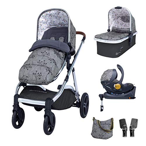 Cosatto Wow XL Tandem Kinderwagen mit Dockstation iSize Autositz, Fußsack und Regenschutz