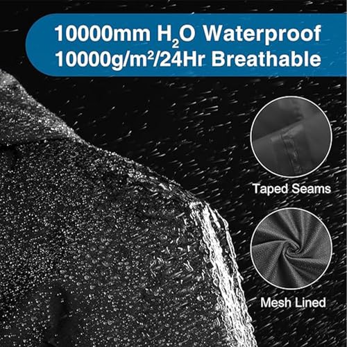 Womens Waterproof Rain Jacket Lightweight Hooded Rain Coats Zipper Long Sleeve Adjustable Windbreaker with Pockets3