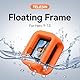 TELESIN Floaty Case für GoPro Hero 13/12/11/10/9 Schwarz, Floaty Gehäuserahmen für Go Pro, Geeignet zum Schnorcheln, Surfen, Wasserskifahren, Actionkamera-Zubehör (Orange)