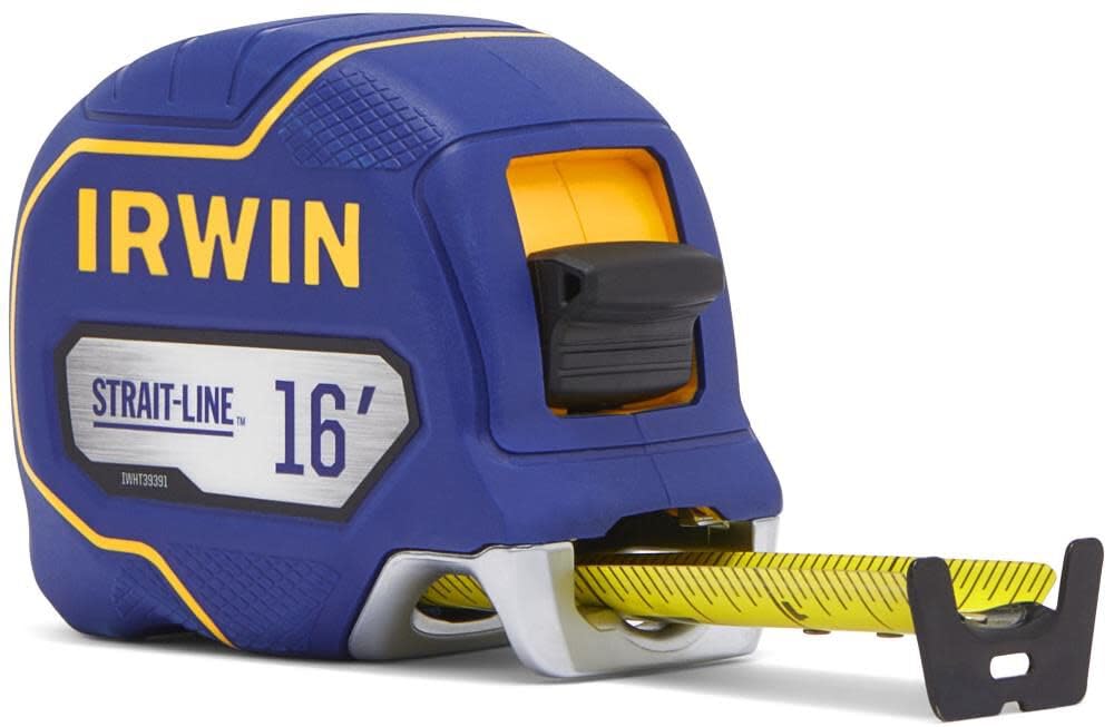 Irwin Tools, IRWIN Strait-Line, IWHT39391S, Cinta métrica, incluye control de retracción, para todas las necesidades de medición, 5 m