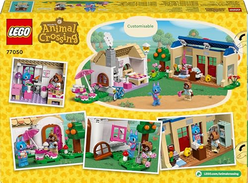 LEGO Animal Crossing Boutique Nook et Maison de Rosie, Jouet de Construction Créatif pour Enfants, 2 Personnages du Jeu Vidéo, Idée Cadeau d’Anniversaire pour les Garçons et les Filles Dès 7 Ans 77050