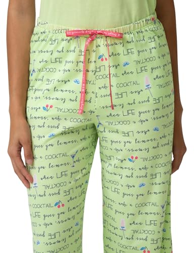 Image of HUE Women's Spring Pajama Separates Soft Whimsical Print Pjs with Flowers, Animals, Garden Themed Pjs, Cocktails