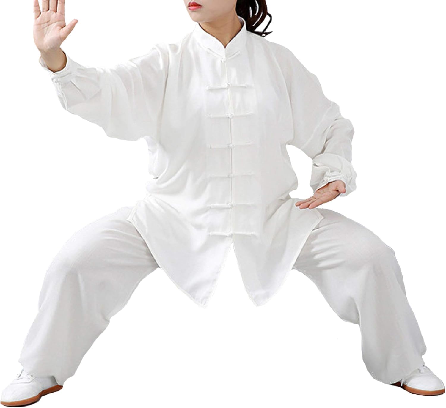 Tenue de Tai Chi en coton lin respirante pour vos séances de méditation et Kung Fu en plein air
