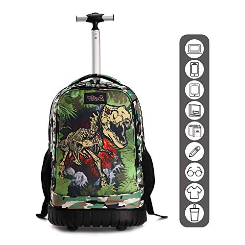 Tilami Rolling Backpack 19 inch Wheeled Cute LAPTOP Boys Girls Travel School Student Trip - Image 3