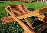 ASS 2X Hochwertige Teak Sonnenliege Gartenliege Strandliege Liegestuhl Holzliege Holz sehr robust - 7