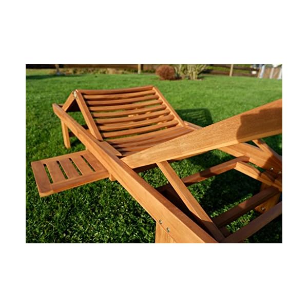 Teak Sonnenliegen-Set Cozy mit Beistelltisch