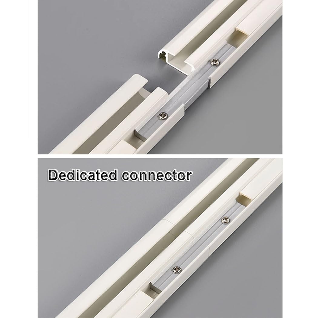 Innenlaufschiene Für Vorhänge (Deckenbefestigung) Schienenvorhangsystem Für Schiebevorhang Oder Kräuselband Gardinen(Gold,100cm/3.28ft)