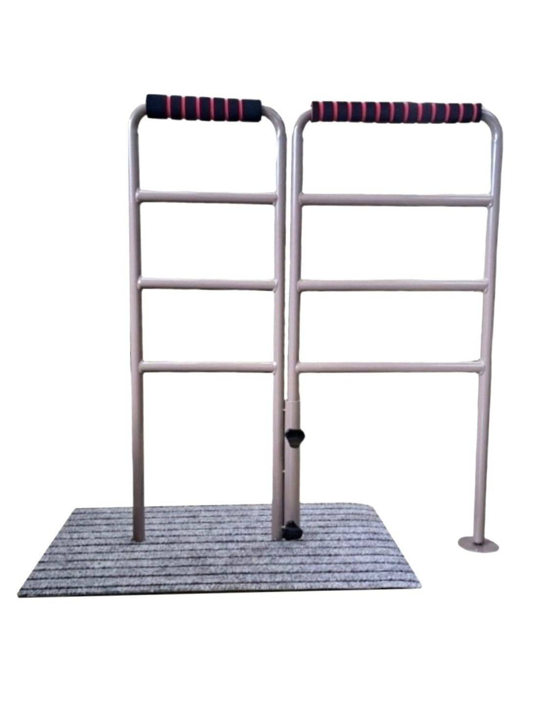 立ち上がり補助手すり 立つ之助 愛色々な場所に設置可オフホワイト スチール素材 Amazon.co.jp: 立ち上がり補助手すり 立つ之助 のび太 角度45度