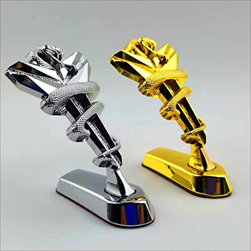 Kobe Black Mamba Logo 3D Metal Car Hood Ornament, Self Adhesive Car Motorcycles Hood Decoration, Car Bonnet Decoration Styling Suitable For All Types Of Cars (Gold) #TOP2